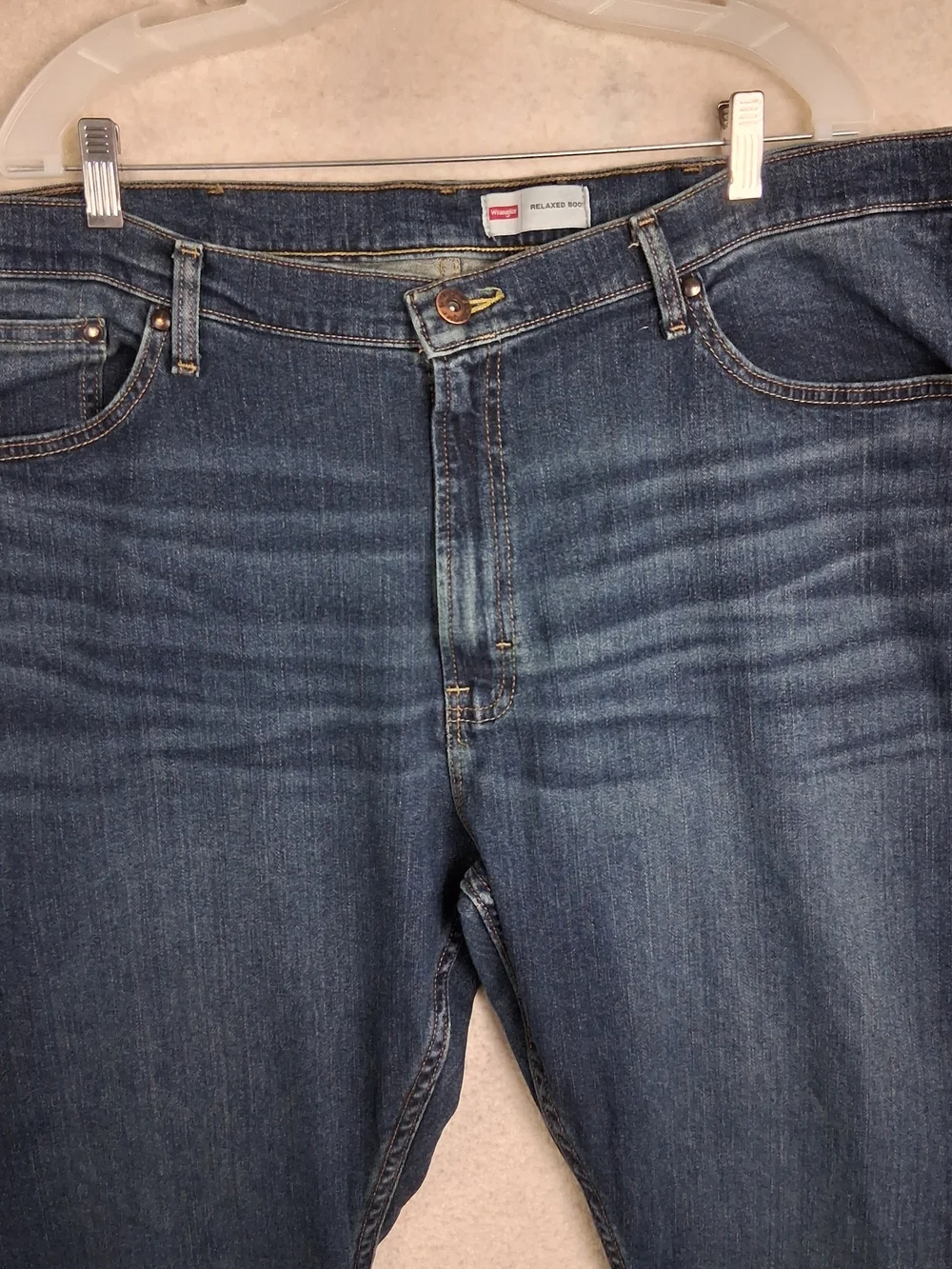 Wrangler Relaxed Boot Mens 42x30 Blue Western Cowboy Comfort Jeans 112316407